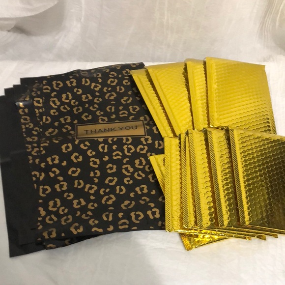 Other - Gold Bubble Mailers + Poly Mailers bundle of 20